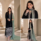 Black Threadwork Kurta Pant Set with Dupatta