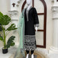 Black Threadwork Kurta Pant Set with Dupatta