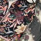 Black Tropical Print Muslin Embroidery Set
