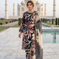 Black Tropical Print Muslin Embroidery Set