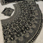 Black Zari Sequin Lehenga Set