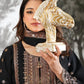Black and Red Fendy Silk Sharara Suit Set for Festive and Occasion Wear