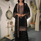 Black and Red Fendy Silk Sharara Suit Set for Festive and Occasion Wear