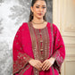 Black and Red Fendy Silk Sharara Suit Set for Festive and Occasion Wear