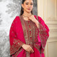 Black and Red Fendy Silk Sharara Suit Set for Festive and Occasion Wear