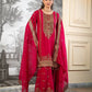 Black and Red Fendy Silk Sharara Suit Set for Festive and Occasion Wear