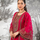 Black and Red Fendy Silk Sharara Suit Set for Festive and Occasion Wear