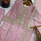 Black and Red Fendy Silk Sharara Suit Set for Festive and Occasion Wear