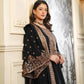 Black and Red Fendy Silk Sharara Suit Set for Festive and Occasion Wear