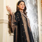 Black and Red Fendy Silk Sharara Suit Set for Festive and Occasion Wear