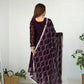 Blooming Rangoli Silk Embroidered Suit Set with Dupatta