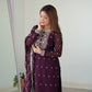 Blooming Rangoli Silk Embroidered Suit Set with Dupatta