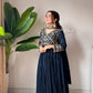 Blooming Vichitra Embroidered Floor Length Anarkali Set for Wedding and Festive Wear