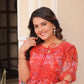 Blue Floral Printed Faux Georgette Gown | 12 MTR Flair | Festive & Party Wear