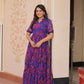 Blue Floral Printed Faux Georgette Gown | 12 MTR Flair | Festive & Party Wear
