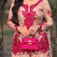 Blue & Pink Floral Print Kurta Palazzo Set
