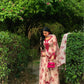 Blue & Pink Floral Print Kurta Palazzo Set