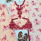 Blue & Pink Floral Print Kurta Palazzo Set
