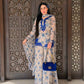 Blue & Pink Floral Print Kurta Palazzo Set