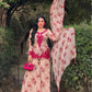 Blue & Pink Floral Print Kurta Palazzo Set