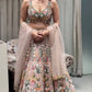 Blush Floral Sequin Lehenga