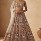 Blush Floral Sequin Lehenga