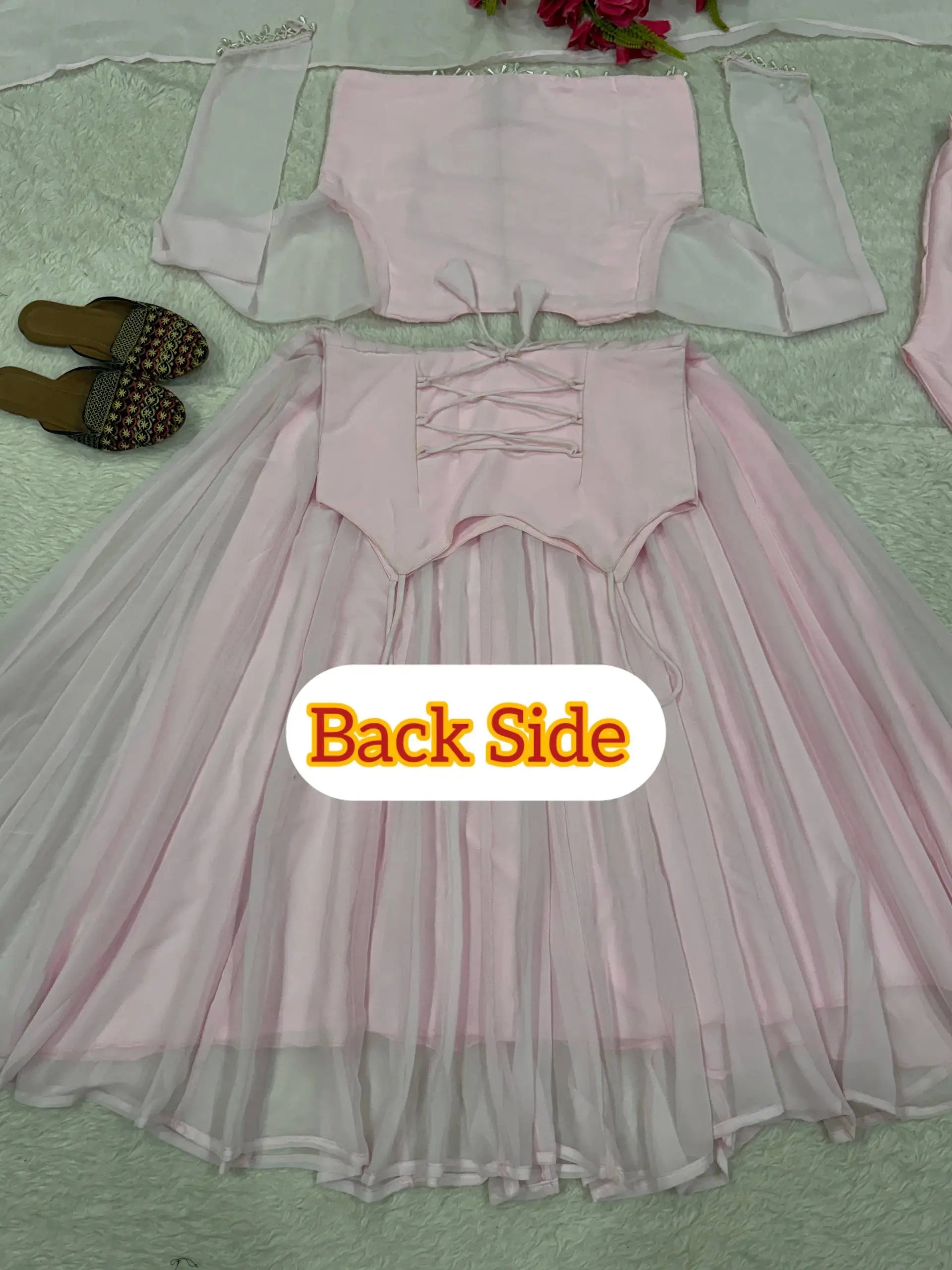 Blush Grace Maxi Anarkali Suit Set for Party and Festive Wear removable jacket 2 in 1 gown
