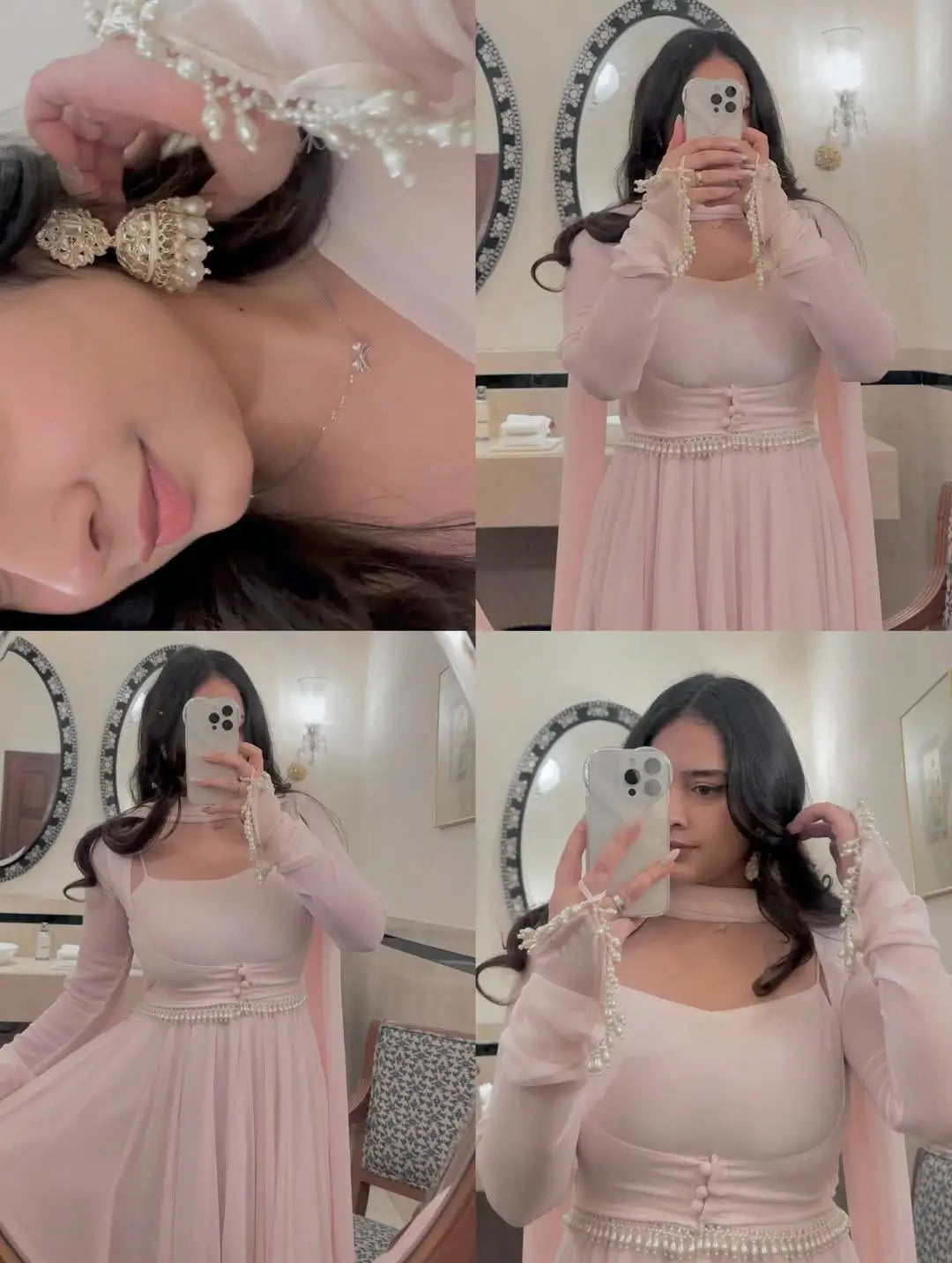Blush Grace Maxi Anarkali Suit Set for Party and Festive Wear removable jacket 2 in 1 gown