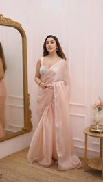 Blush Jimichi Lace Border Saree