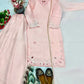 Blush Pearl Cutwork Palazzo Suit