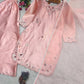 Blush Pearl Cutwork Suit