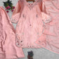 Blush Pearl Cutwork Suit