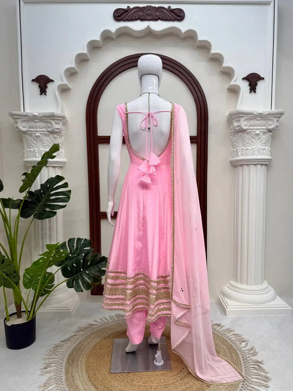 Blush Pearl Mirror Anarkali
