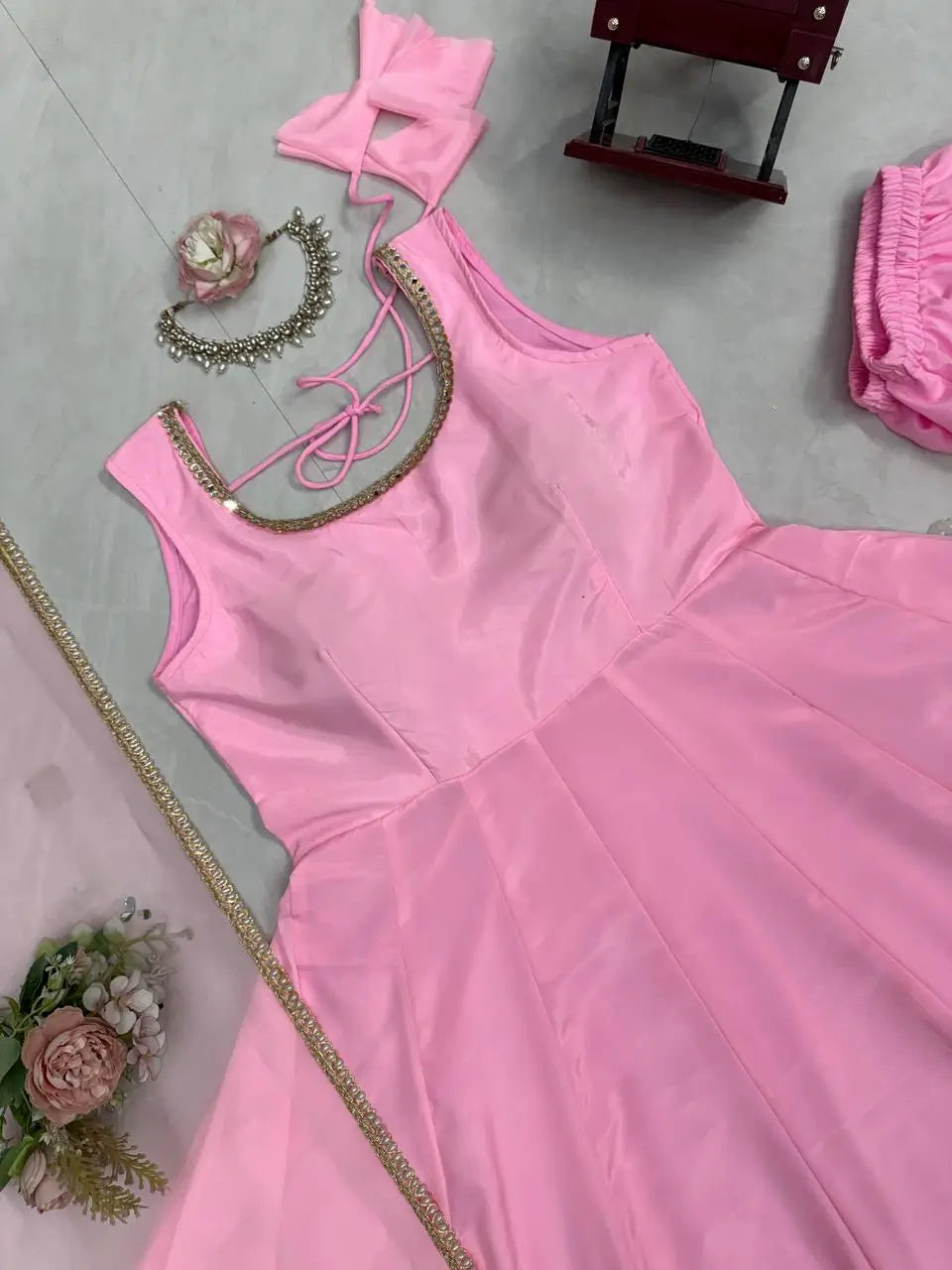 Blush Pearl Mirror Anarkali