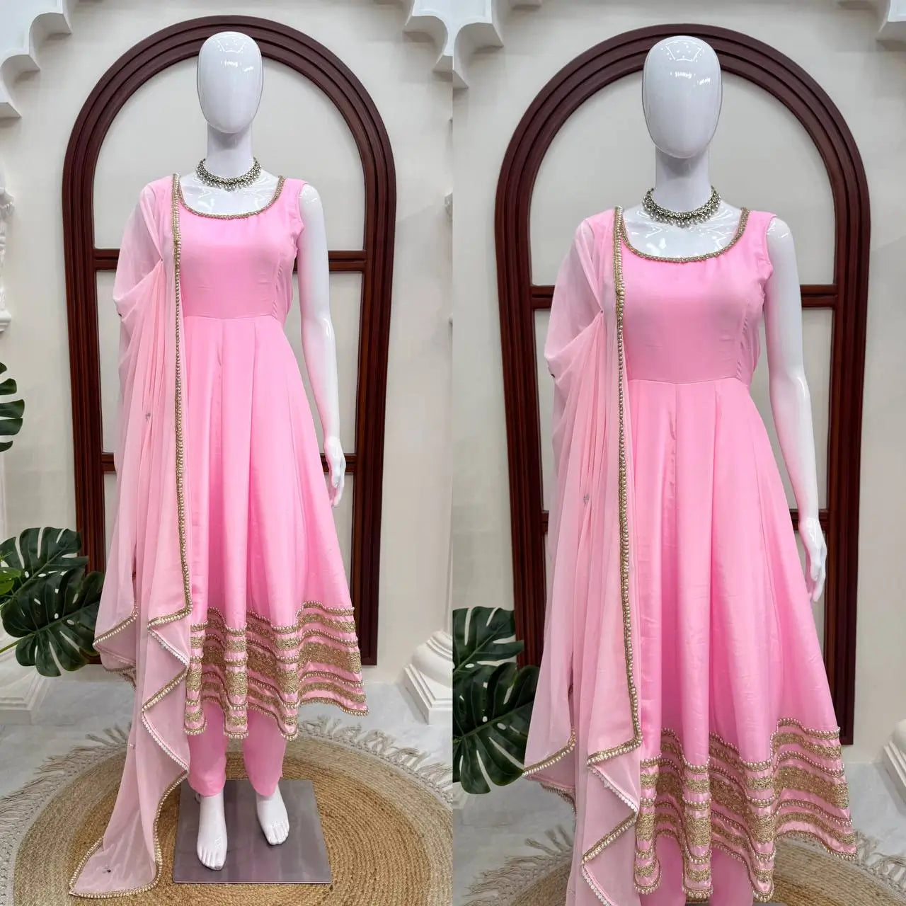 Blush Pearl Mirror Anarkali