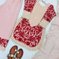 Blush Pink Chain Stitch Kurta Palazzo Set