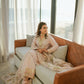 Blush Pink Embroidered Crepe Suit with Plazzo & Floral Digital Print Chinon Silk Dupatta
