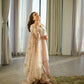 Blush Pink Embroidered Crepe Suit with Plazzo & Floral Digital Print Chinon Silk Dupatta