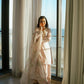 Blush Pink Embroidered Crepe Suit with Plazzo & Floral Digital Print Chinon Silk Dupatta