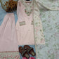 Blush Pink Embroidered Crepe Suit with Plazzo & Floral Digital Print Chinon Silk Dupatta