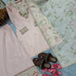 Blush Pink Embroidered Crepe Suit with Plazzo & Floral Digital Print Chinon Silk Dupatta