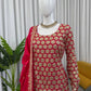Blush Pink Faux Georgette Embroidered Sharara Set with Dupatta