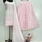 Blush Pink Faux Georgette Embroidered Sharara Set with Dupatta