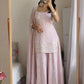 Blush Pink Faux Georgette Embroidered Sharara Set with Dupatta