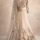 Blush Pink Floral Embroidered Faux Georgette Lehenga Set with 4 Meter Flare