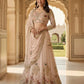 Blush Pink Floral Embroidered Faux Georgette Lehenga Set with 4 Meter Flare