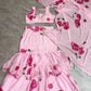 Blush Pink Floral Frill Ready-to-Wear Saree