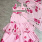 Blush Pink Floral Frill Ready-to-Wear Saree