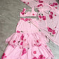 Blush Pink Floral Frill Ready-to-Wear Saree