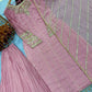 Blush Pink Heavy Faux Georgette Palazzo Set with Sequins & Rivet Moti Work